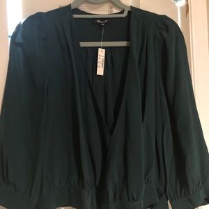 Madewell crossover tie blouse